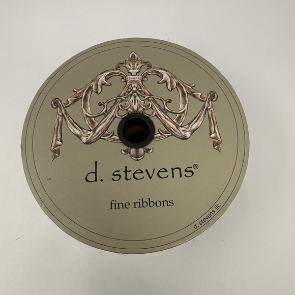 d. stevens French Blue Velvet Ribbon 4in x 5yd Silver Glitter Damask 4002025 - Picture 3 of 5